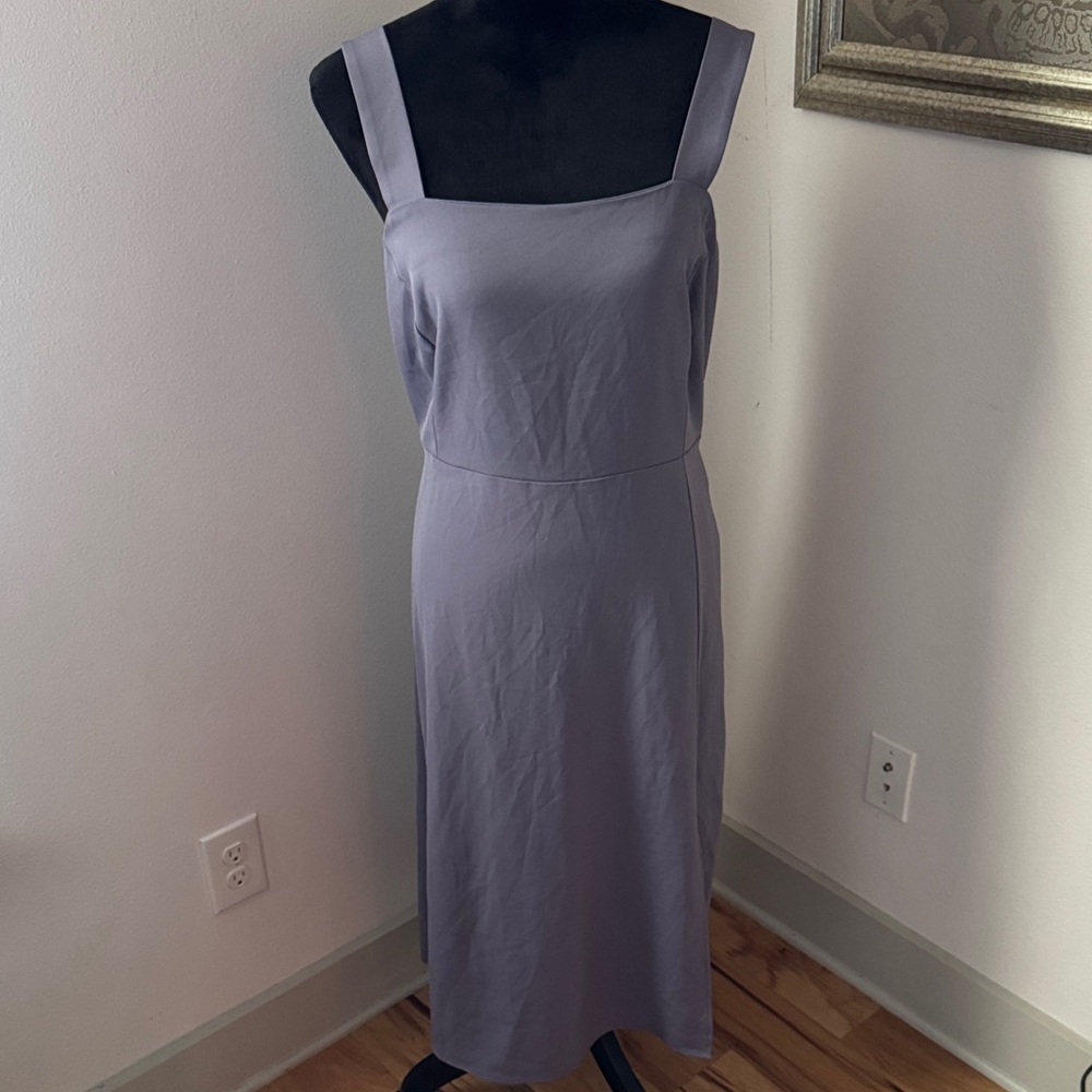 LOFT Lavender Sleeveless square neck Midi Dress Sz 16